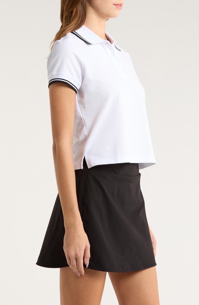 Beyond Yoga Country Club Polo Top, Alternate, color, Lunar White