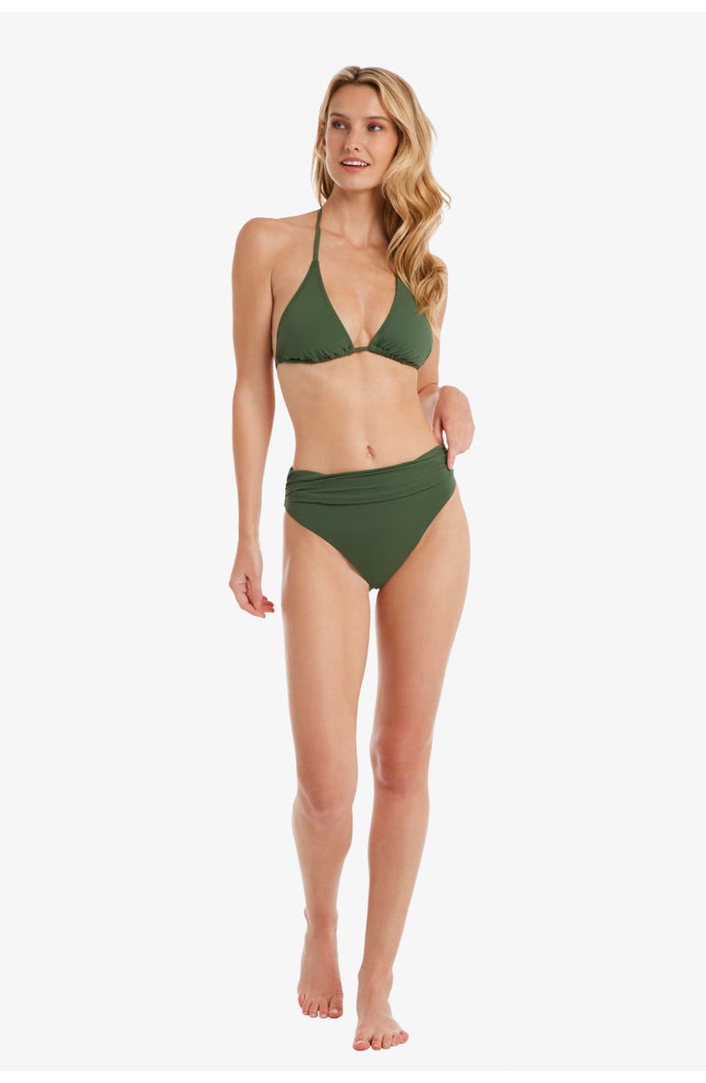 HELEN JON Shirred Bottom, Alternate, color, Textured Fatigue