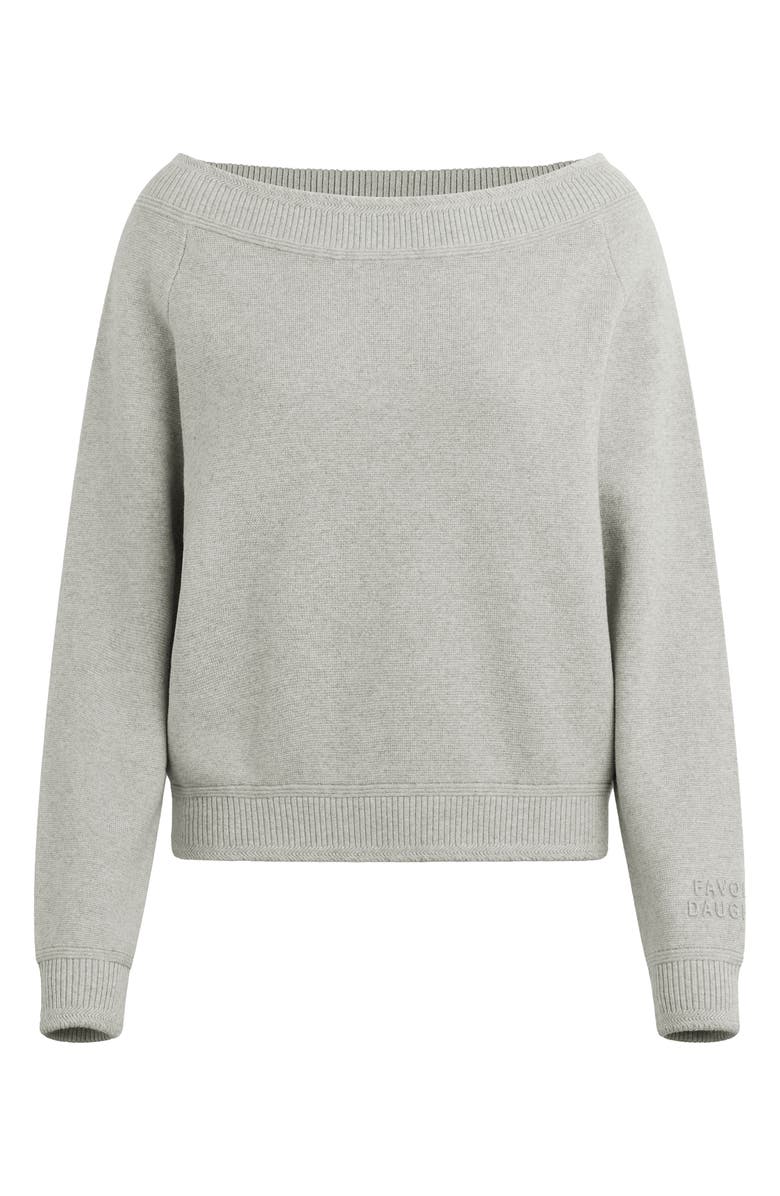 Favorite Daughter The Staying In One-Shoulder Cotton & Cashmere Pullover, Alternate, color,