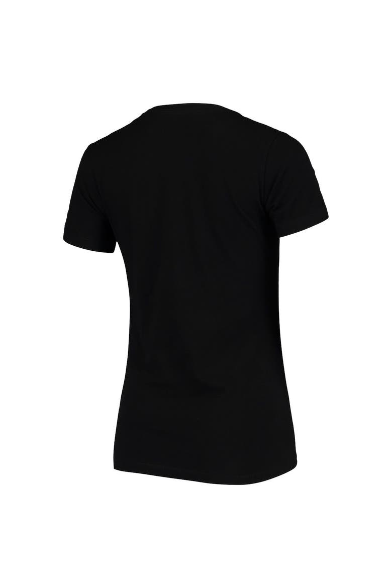 Women's Mitchell & Ness Tony Parker Black San Antonio Spurs Team Stripe V-Neck T-Shirt, Alternate, color, Black