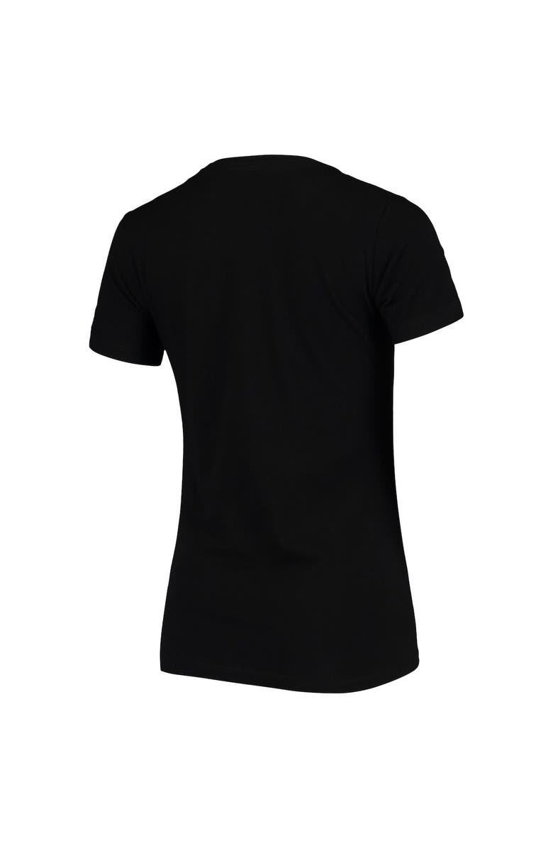 Mitchell & Ness Women's Mitchell & Ness Tony Parker Black San Antonio Spurs Team Stripe V-Neck T-Shirt, Alternate, color,