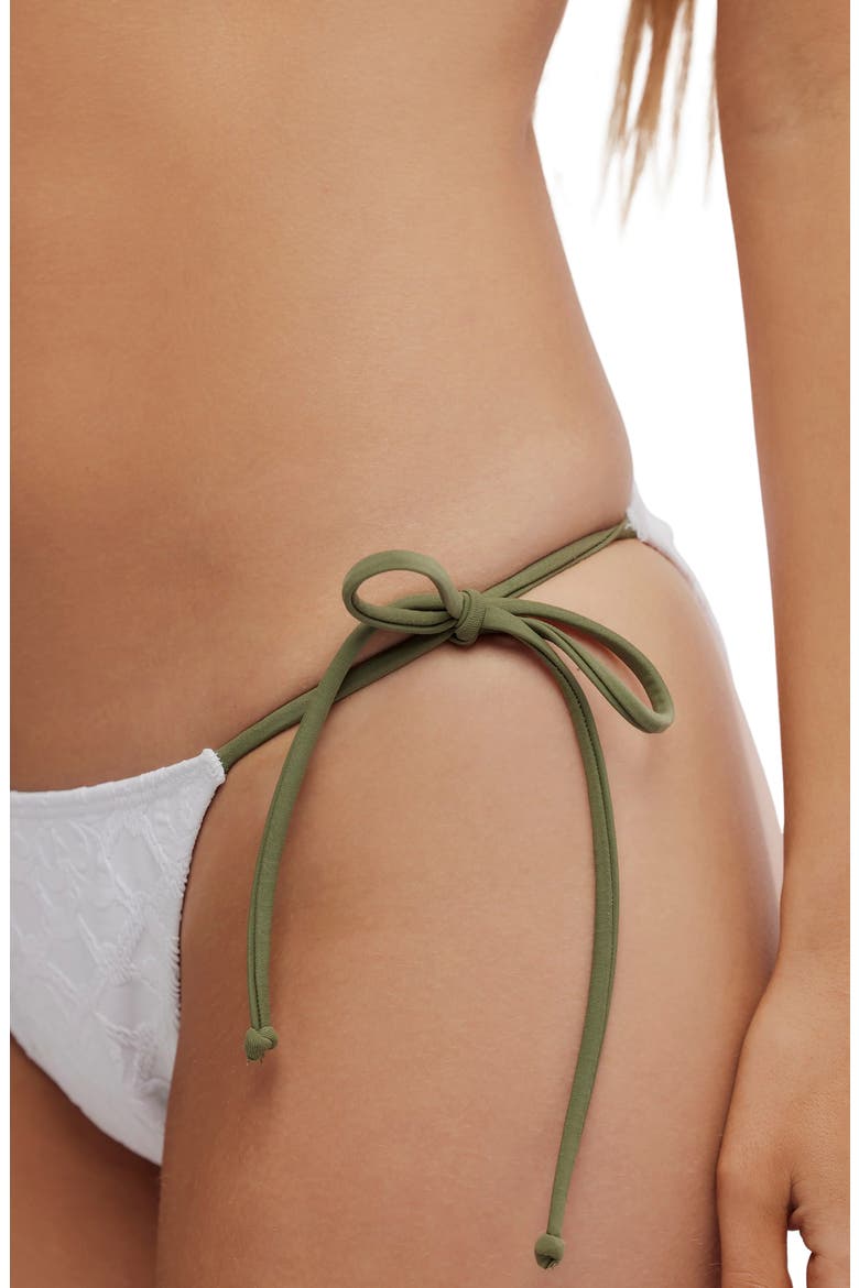 Mika Side Tie Bikini Bottoms, Alternate, color, WHITE