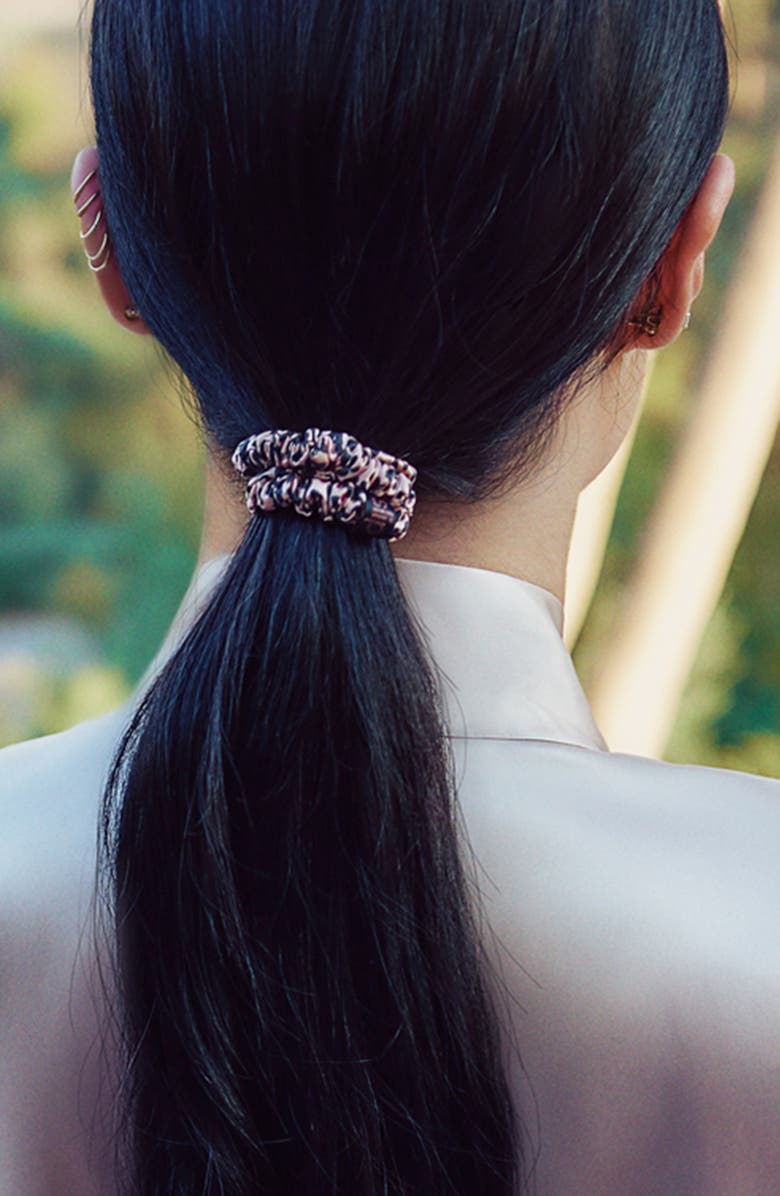 slip Cindy Pure Silk Skinny Scrunchie Duo, Alternate, color, 