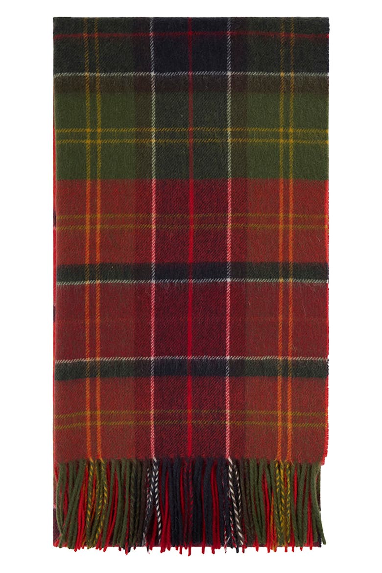 Serena Tartan Lambswool Scarf, Alternate, color, CARDINAL/ CLASSIC TARTAN