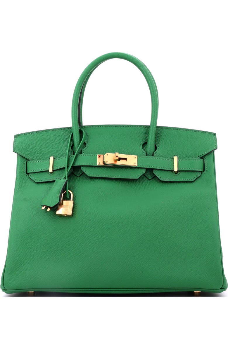 Pre-Owned Hermes Birkin Handbag Green Epsom with Gold Hardware 30, Main, color, Cactus
