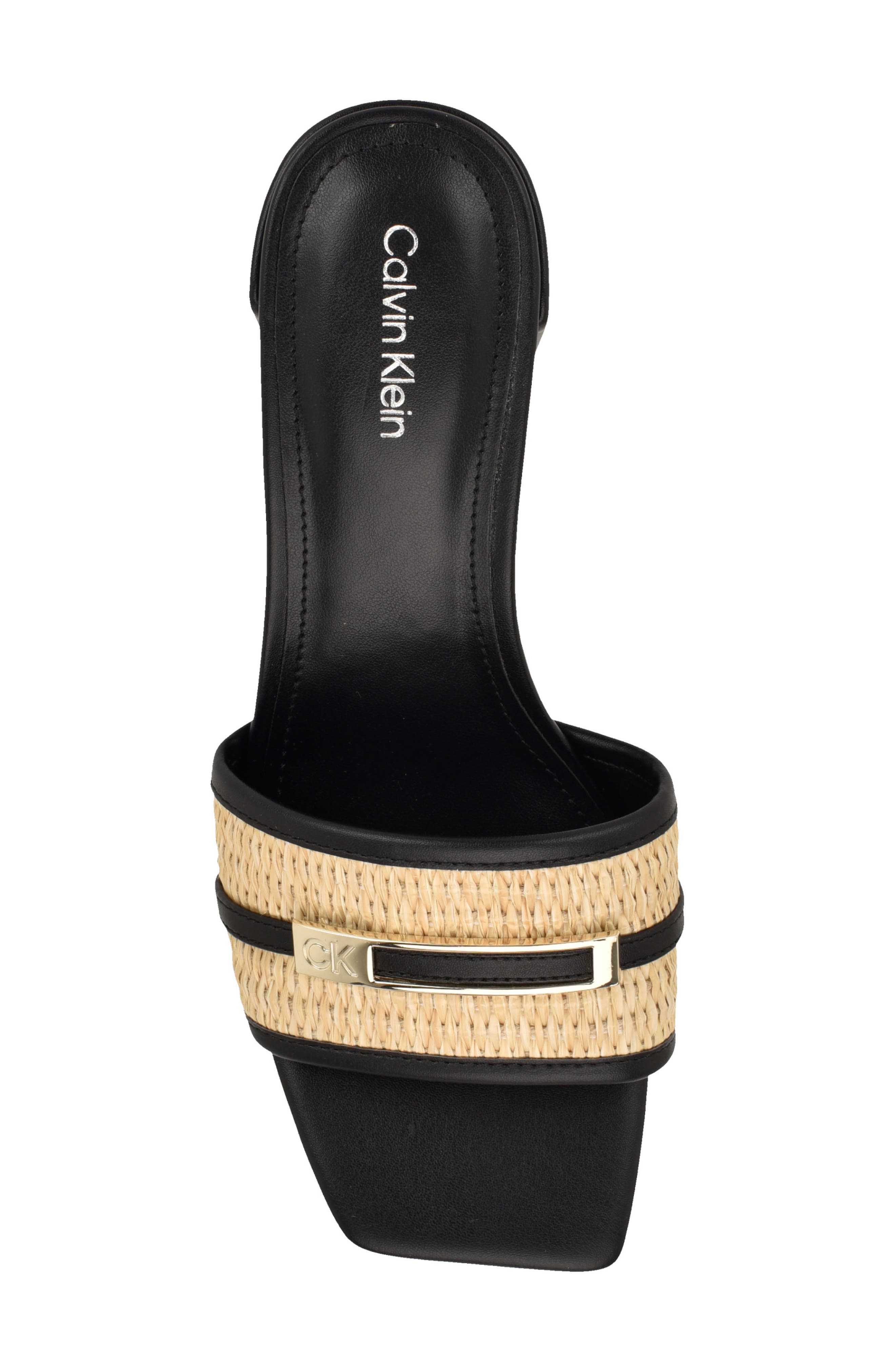 Calvin Klein Paloma Slide Sandal, Alternate, color, Natural/ Black
