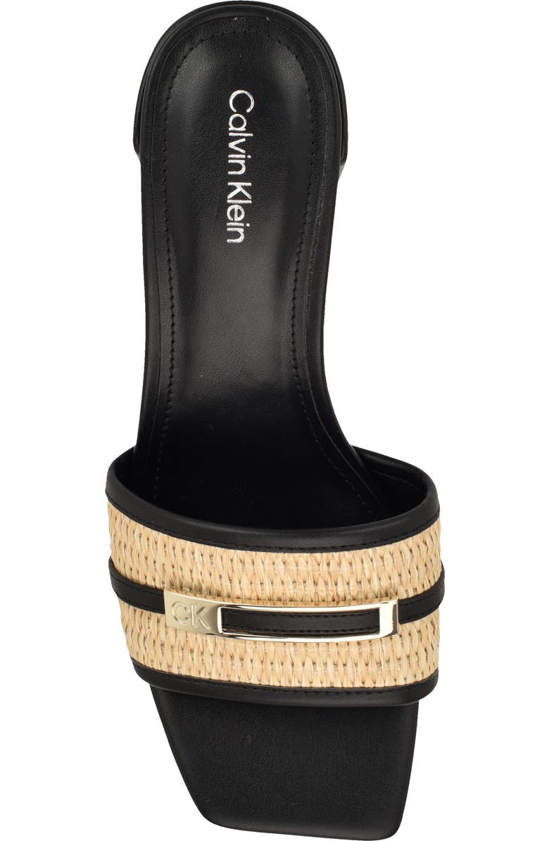 Calvin Klein Paloma Slide Sandal, Alternate, color, Natural/ Black
