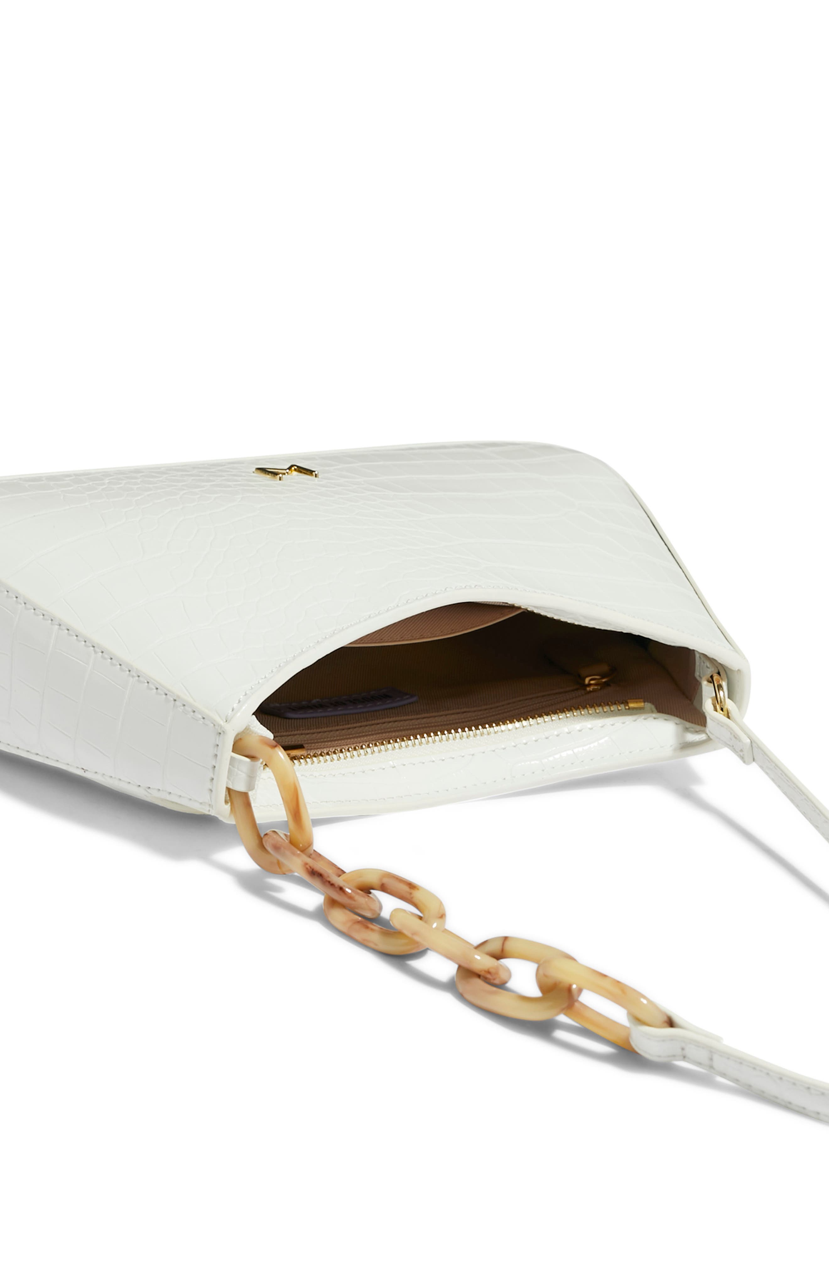 Newbie Vegan Leather Shoulder Bag, Alternate, color, SNOW CROCO
