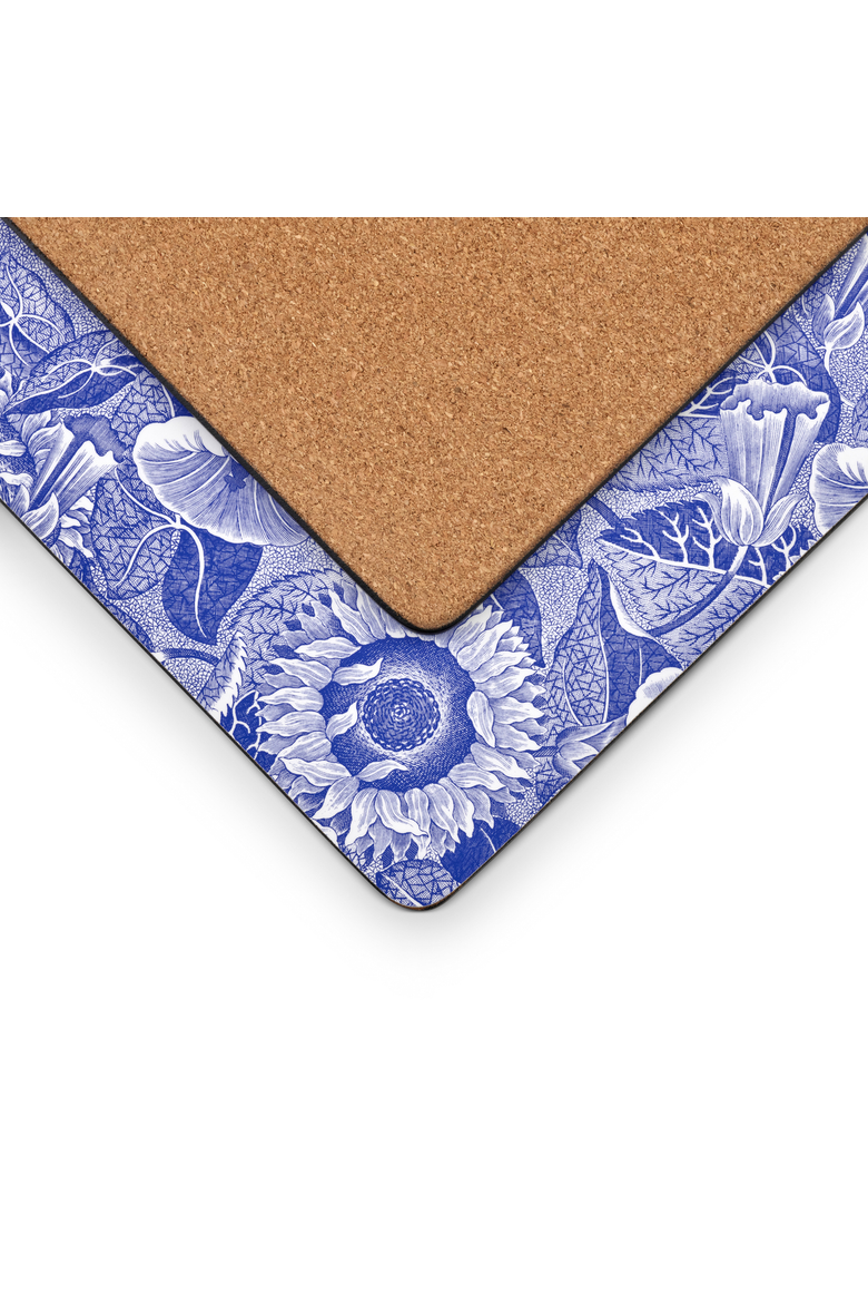 Blue Room Set of 4 Cork Back Placemats, Alternate, color, Blue Room