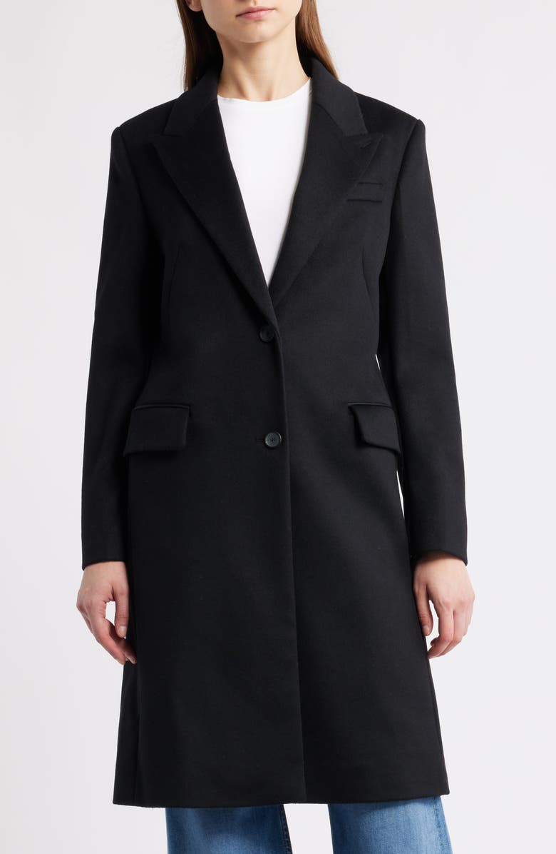 BOSS Classin Wool Coat, Main, color, Black
