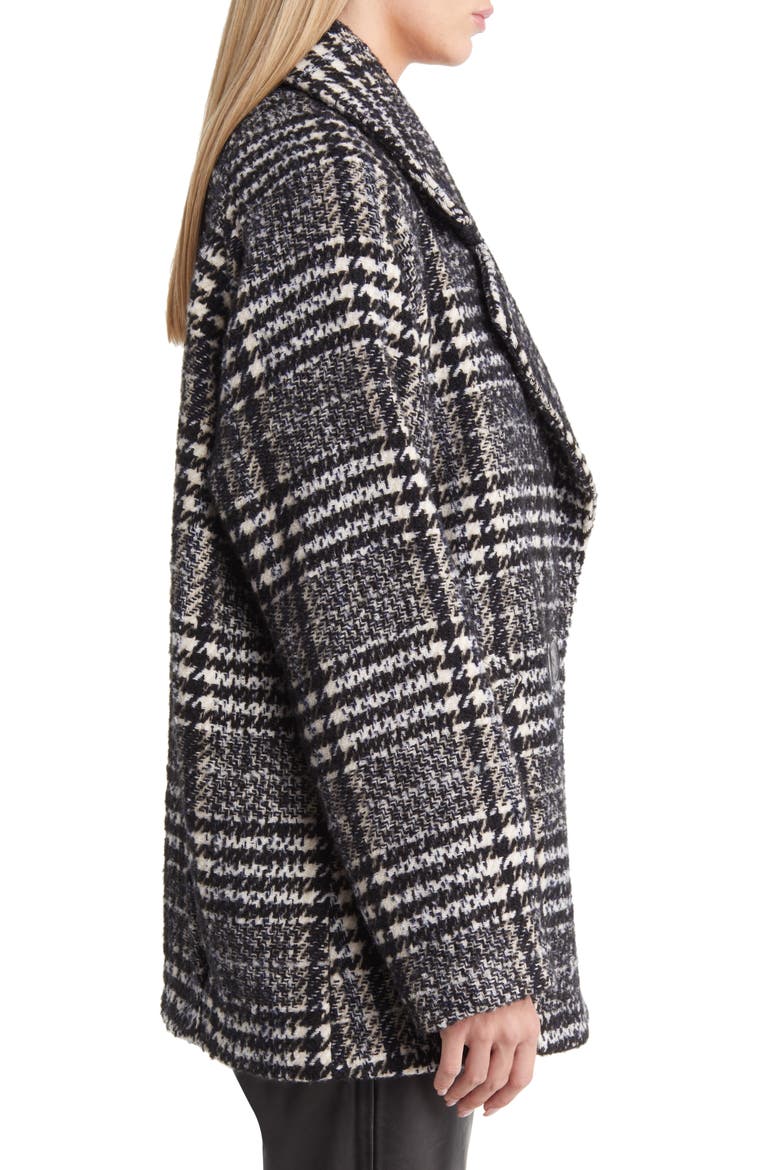 Women's Mixed Plaid Double Breasted Coat, Alternate, color, WEDGE PLAID