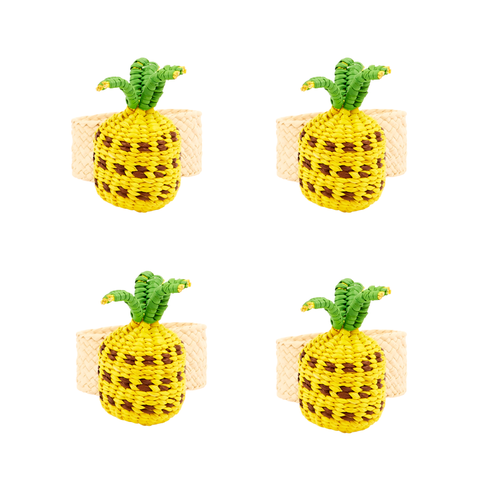 Pineapple Napkin Ring - Set of 4
