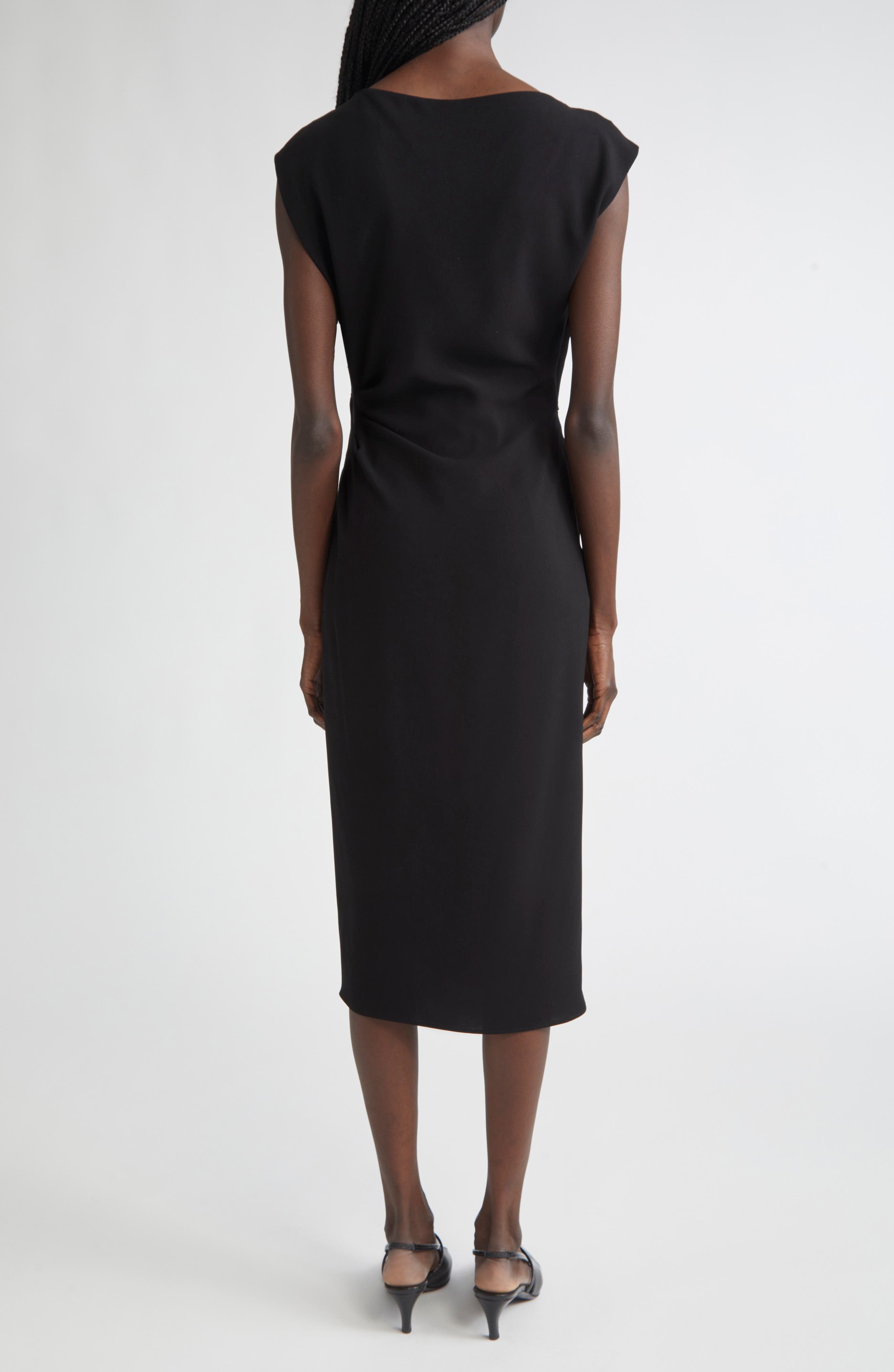 Aia Draped Cady Dress - image 2