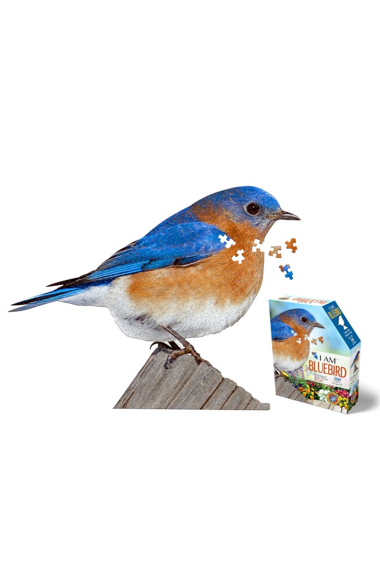 I Am Bluebird 300Piece Birdshaped Jigsaw Puzzle, Alternate, color, Multicolored