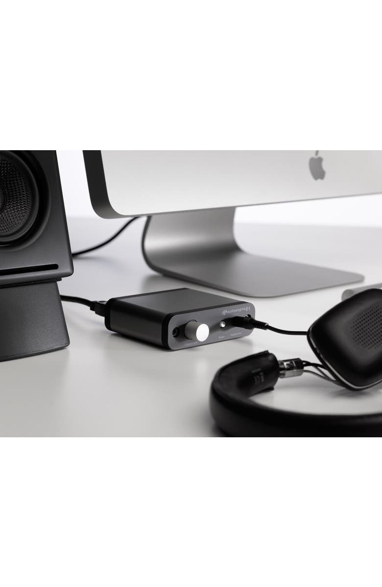 Audioengine D1 32-bit Desktop DAC and Headphone Amp, Preamp, Laptop, Amplifier, Gamers and Musicians, Alternate, color, Dark Grey