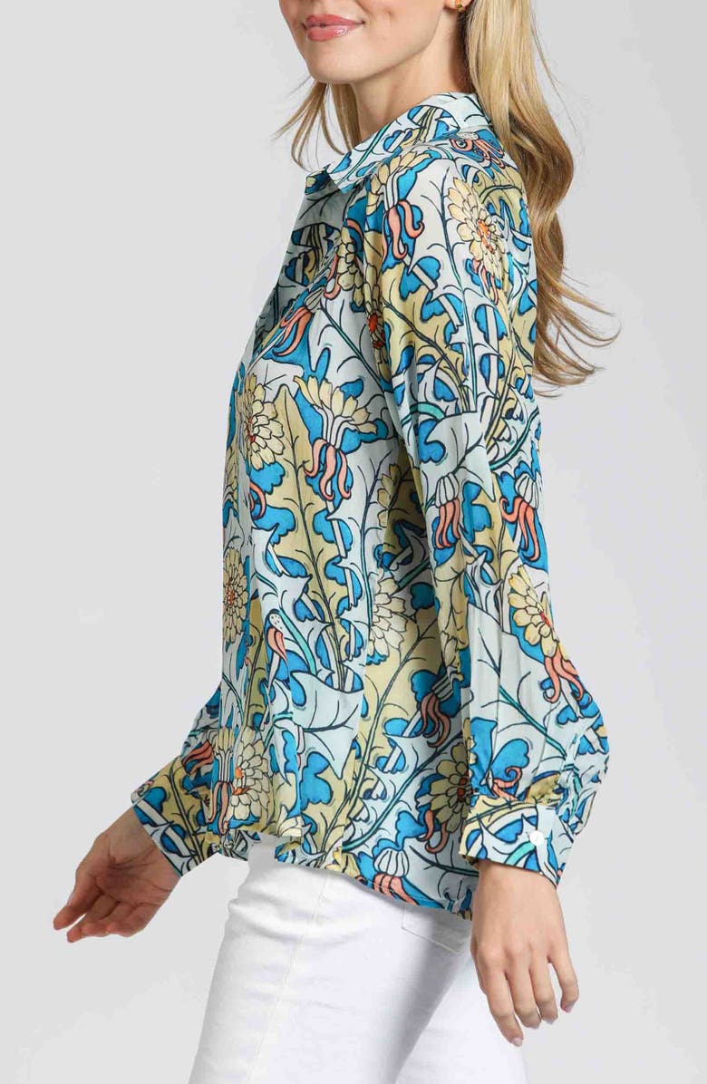 APNY Print Popover Top, Alternate, color, Blue Multi