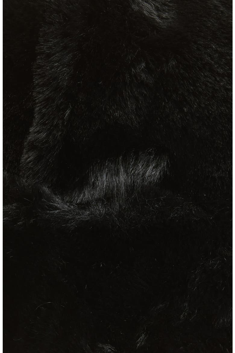 Kennedy Faux Fur Hat, Alternate, color, BLACK