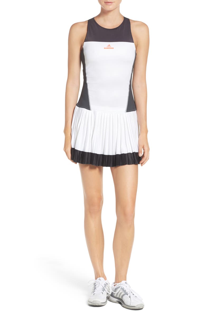 adidas by Stella McCartney Barricade Tennis Dress & Shorts Set, Main, color, 