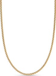 David Yurman Box Chain Necklace in 18k Yellow Gold, 2.7mm