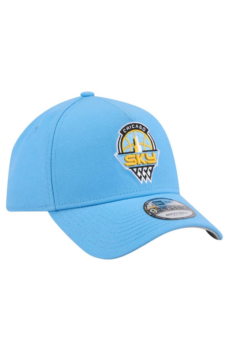 New Era Men's New Era  Sky Blue Chicago Sky Core Logo A-Frame 9FORTY Adjustable Hat, Alternate, color, Light Blue
