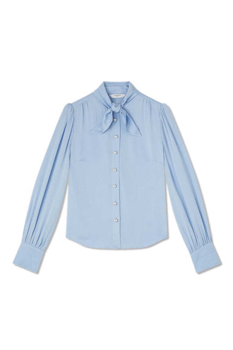 Hall Long Sleeve Woven Top, Alternate, color, LIGHT BLUE