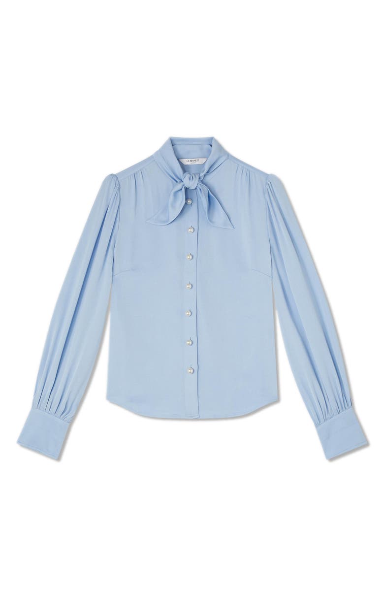 LK Bennett Hall Long Sleeve Woven Top, Alternate, color, 