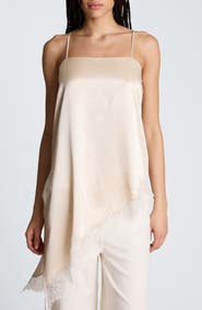 Kenneth Cole Asymmetric Hem Satin Camisole