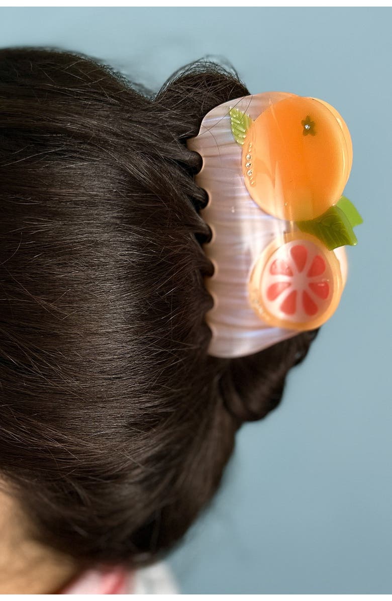 Centinelle California Pomelo Hair Claw, Alternate, color, Orange