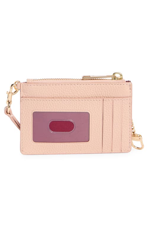 Marc Jacobs Top Zip Leather Wristlet In Pink