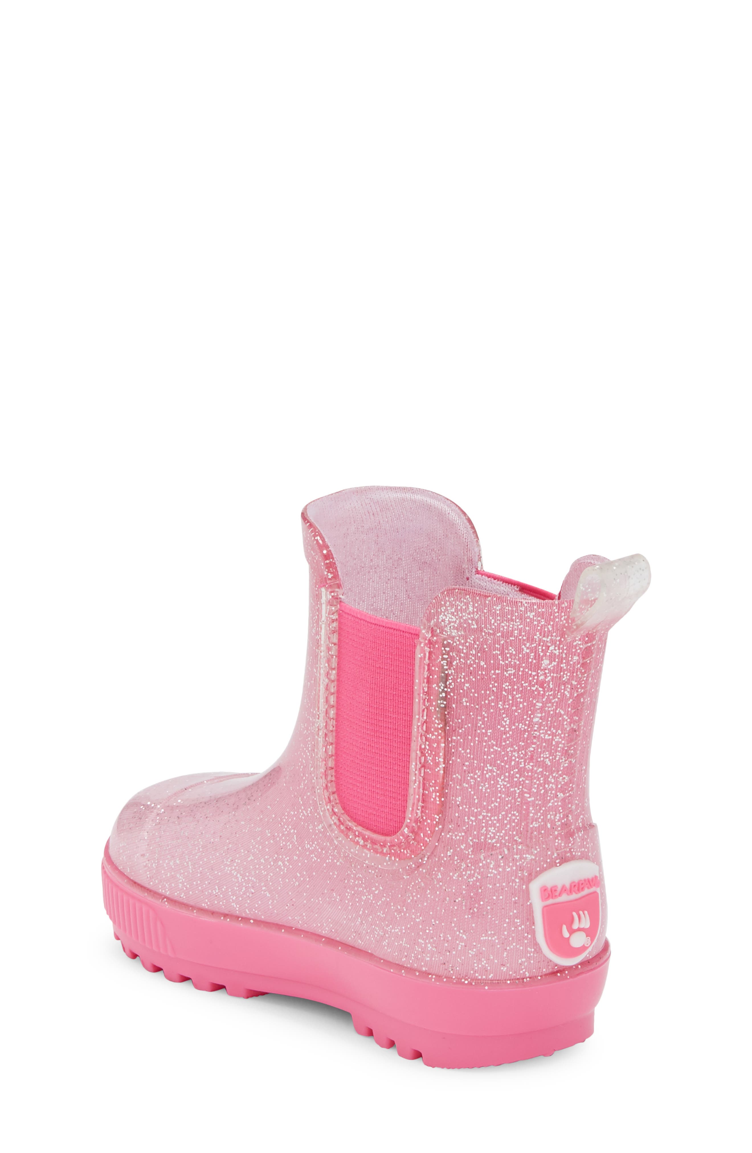 BEARPAW Kids' Pastel Ombré Glitter Rain Boot, Alternate, color, Pastel Glitter