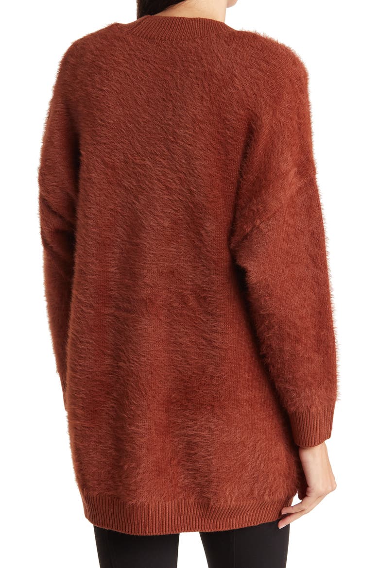 Eyelash Cardigan, Alternate, color, CHESTNUT
