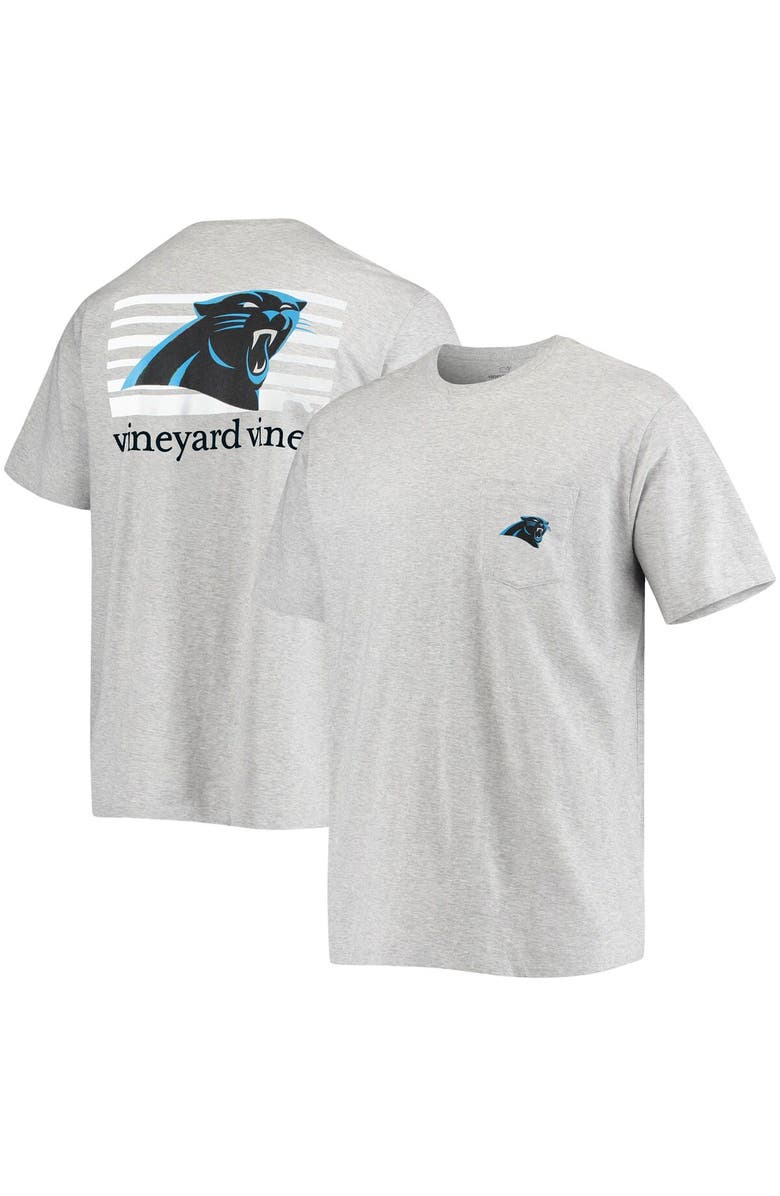 vineyard vines Men's Vineyard Vines Gray Carolina Panthers Block Pocket T-Shirt, Main, color,