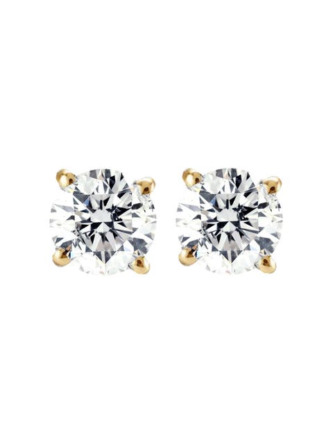 2 1/4 Ct T.W. Diamond Screw Back Studs Lab Grown 14k Gold