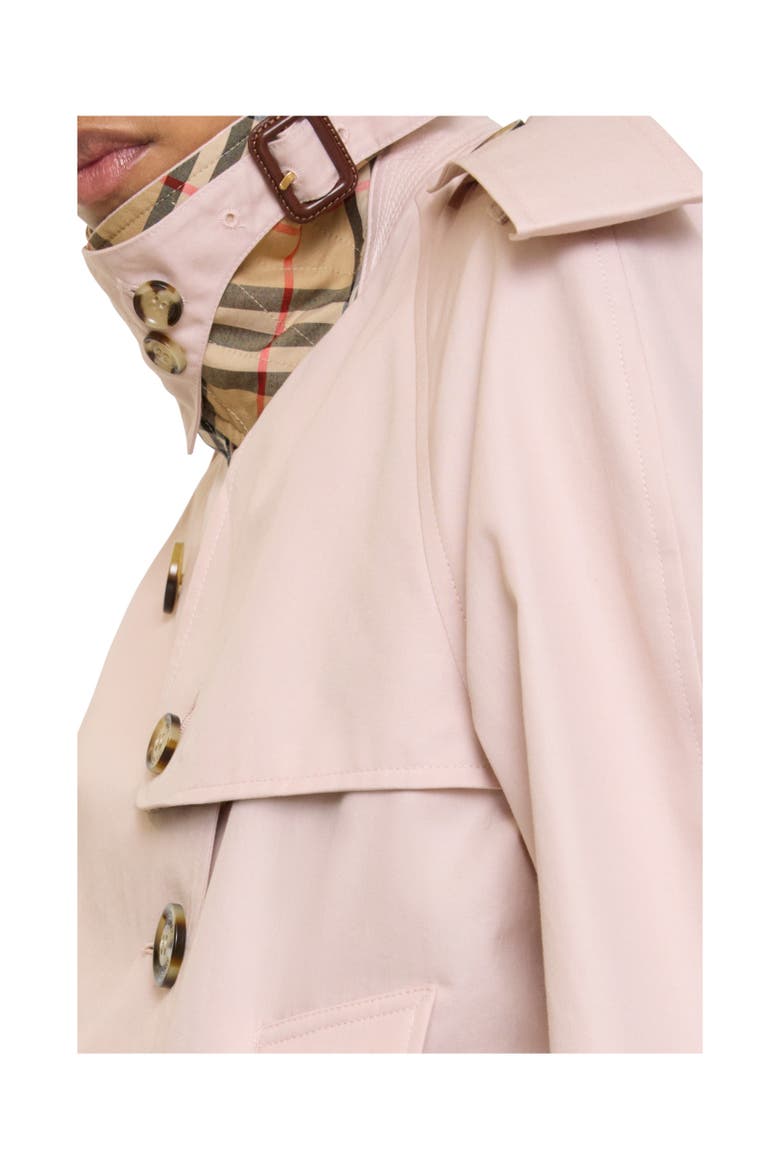 Cropped Tropical Gabardine Mayfair Trench Jacket, Alternate, color, Pale sugar pink