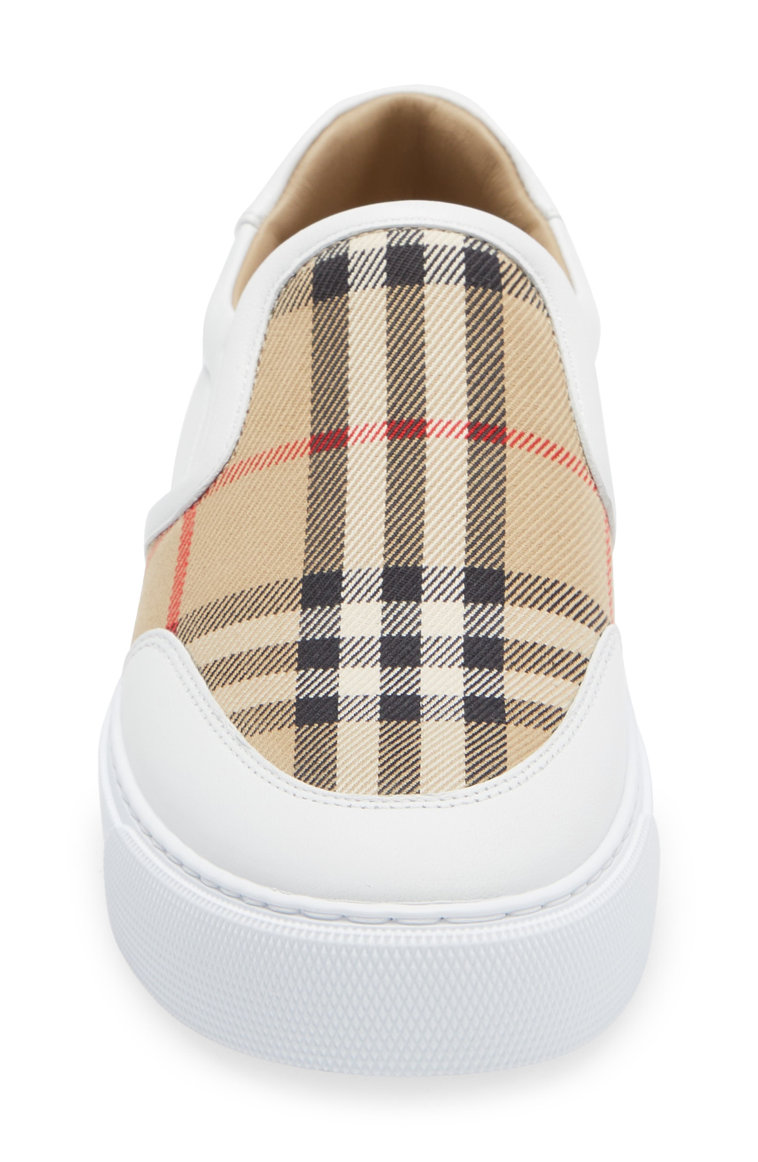 Burberry New Salmond Check Slip-On Sneaker, Alternate, color, 