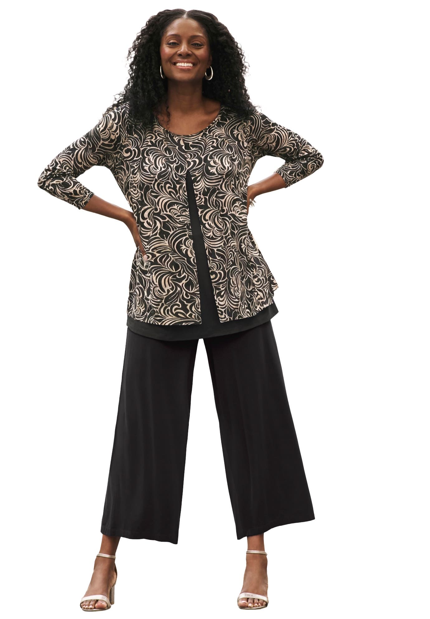 selected BLACK KHAKI SCROLL