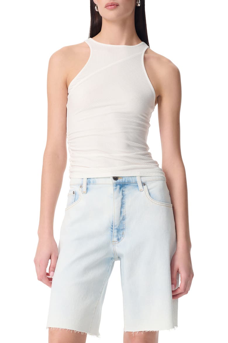 Tiane Racerback Rib Tank, Main, color, SNOW WHITE