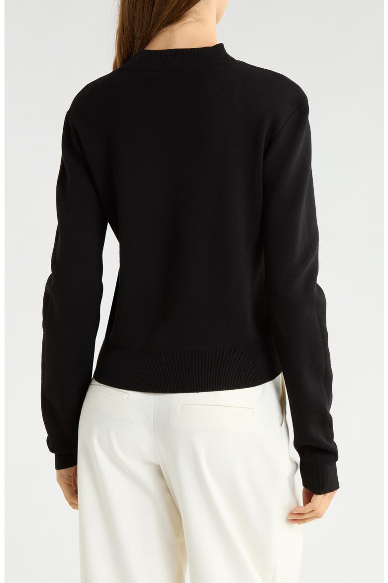 The Whitney Mock Neck Sweater, Alternate, color, BLACK