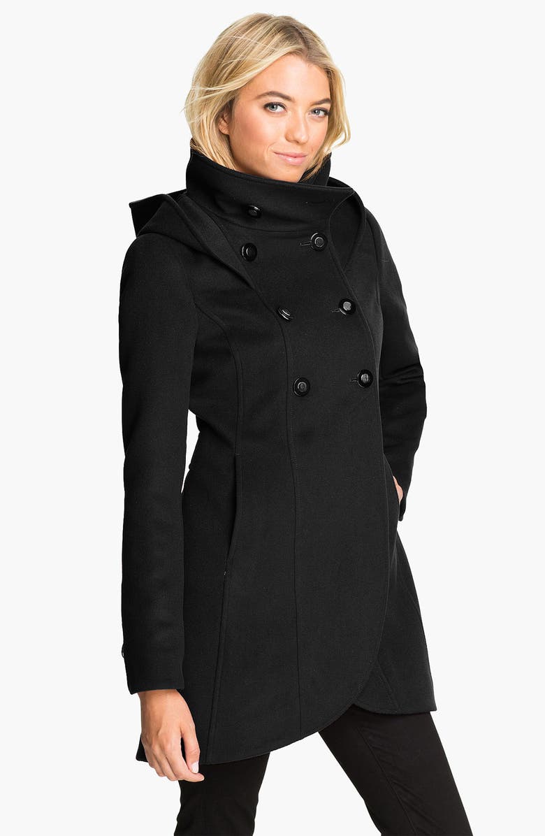 Soia & Kyo Hooded Wool Coat, Main, color,