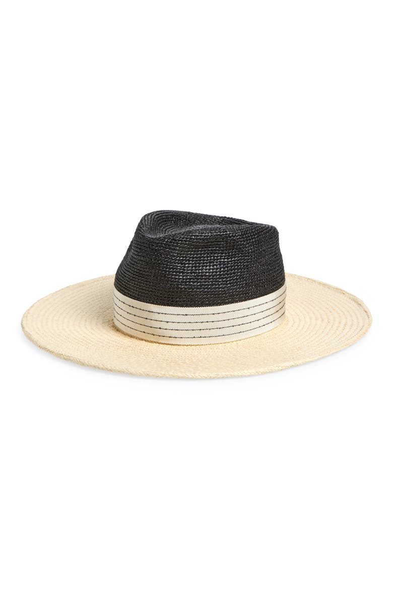 Thalia Panama Hat, Main, color, NATURAL/ BLACK/ WHITE