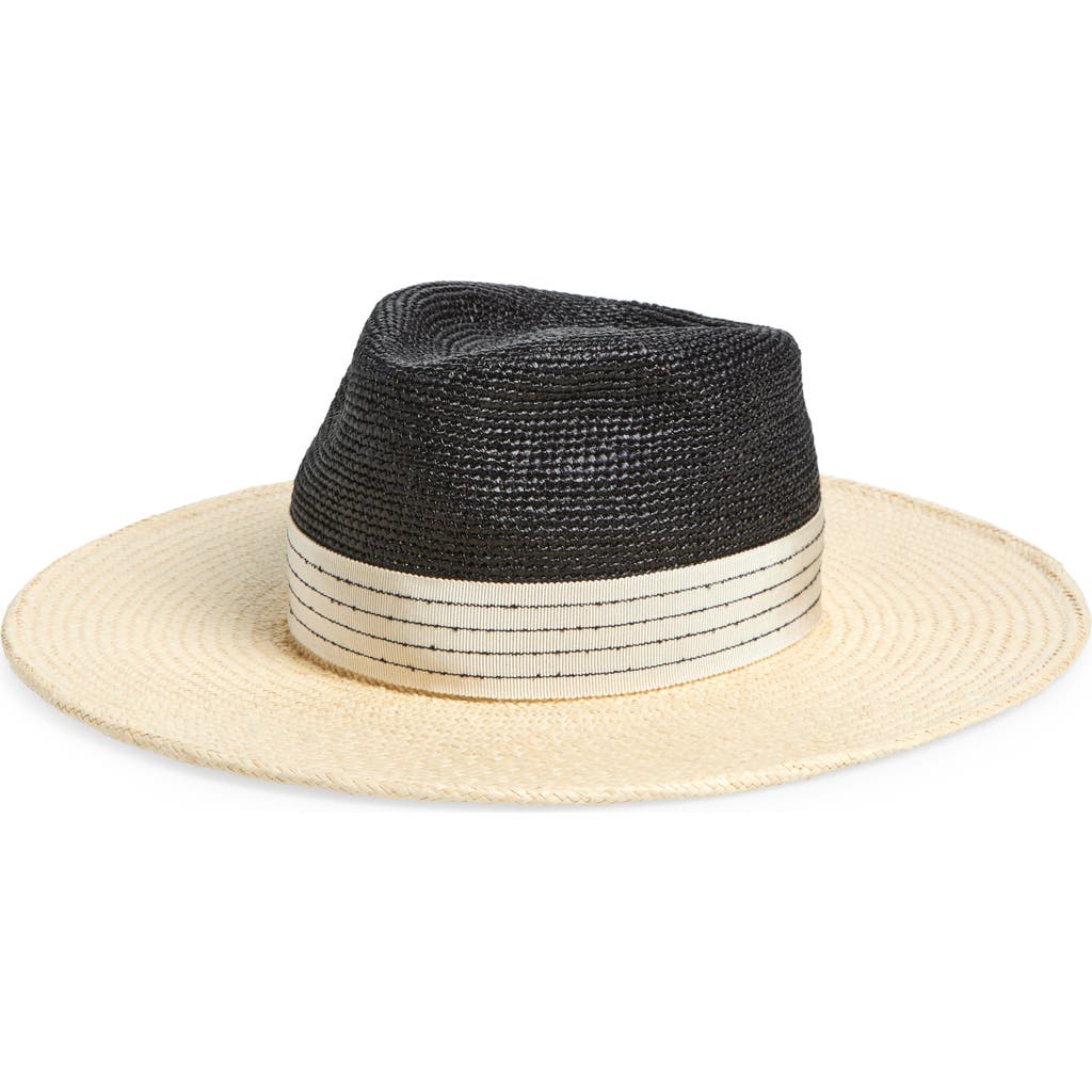 Gigi Burris Millinery Thalia Panama Hat In Natural/black/white
