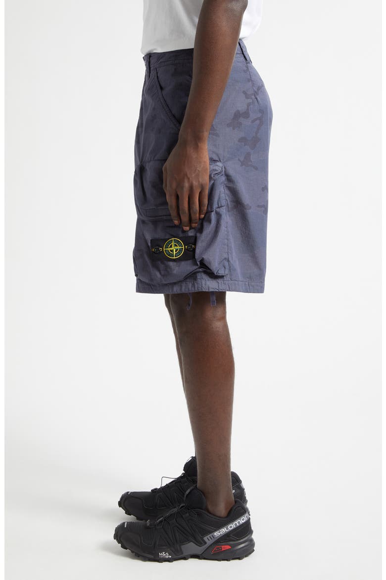 Camo Ripstop Cargo Shorts, Alternate, color, BLUE GREY