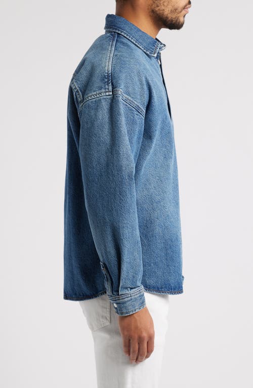 Frame Relaxed Fit Heavyweight Denim Button-up Shirt In Multi