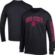 Champion Men's Champion Black Ohio State Buckeyes Arch Over Logo 2-Hit Long Sleeve T-Shirt