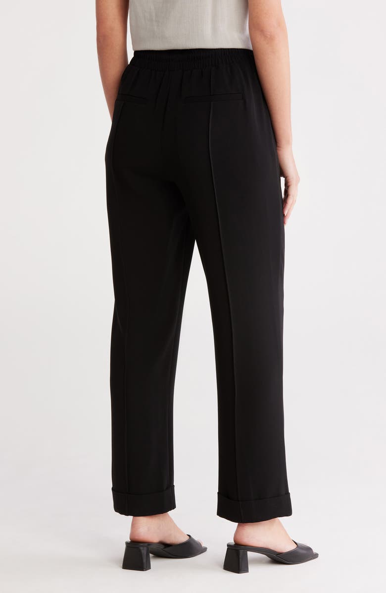Cinq à Sept Everly Cuffed Ankle Drawstring Pants, Alternate, color, Black