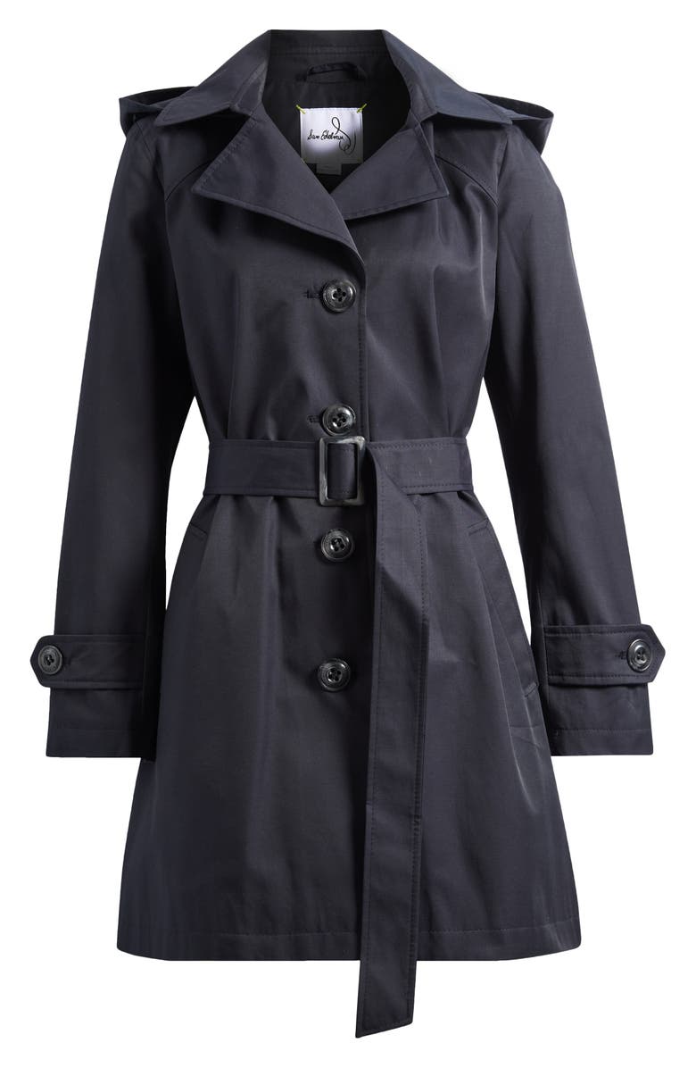 Sam Edelman DB Short Trench Coat, Alternate, color, Navy