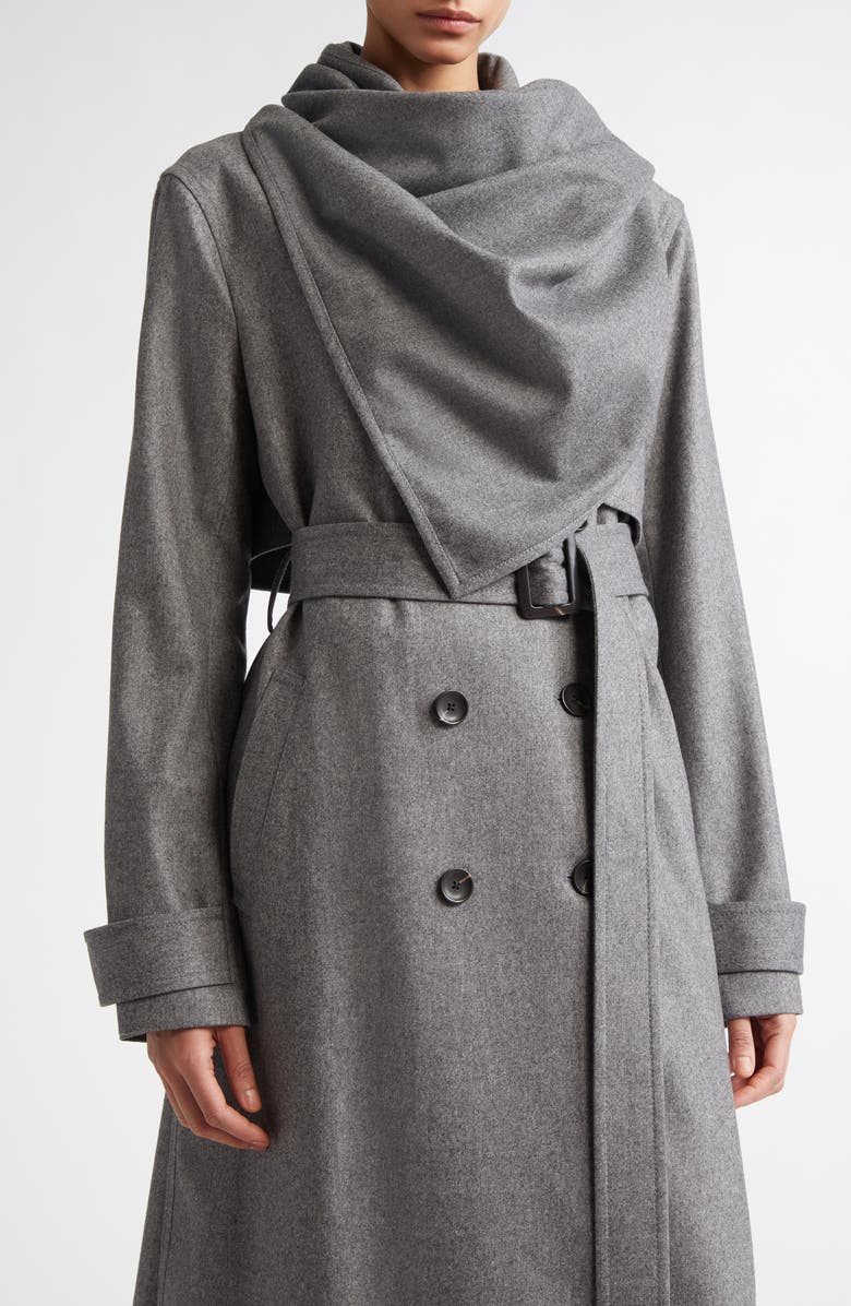 Maria McManus Stretch Wool & Cashmere Cloak Trench Coat, Alternate, color, 
