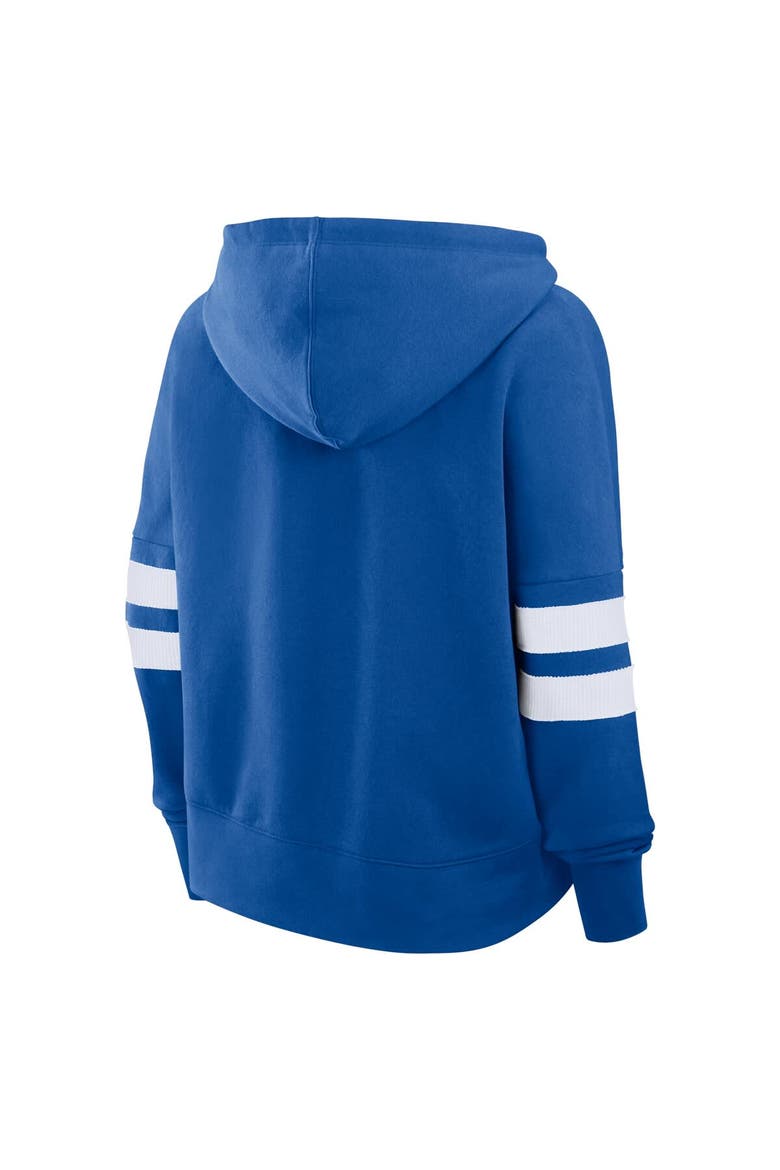 Women's Fanatics Blue New York Rangers Seize Fleece Pullover Hoodie, Alternate, color, Blue