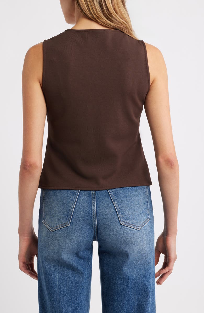 MANGO Salve Button-Up Vest, Alternate, color, Brown