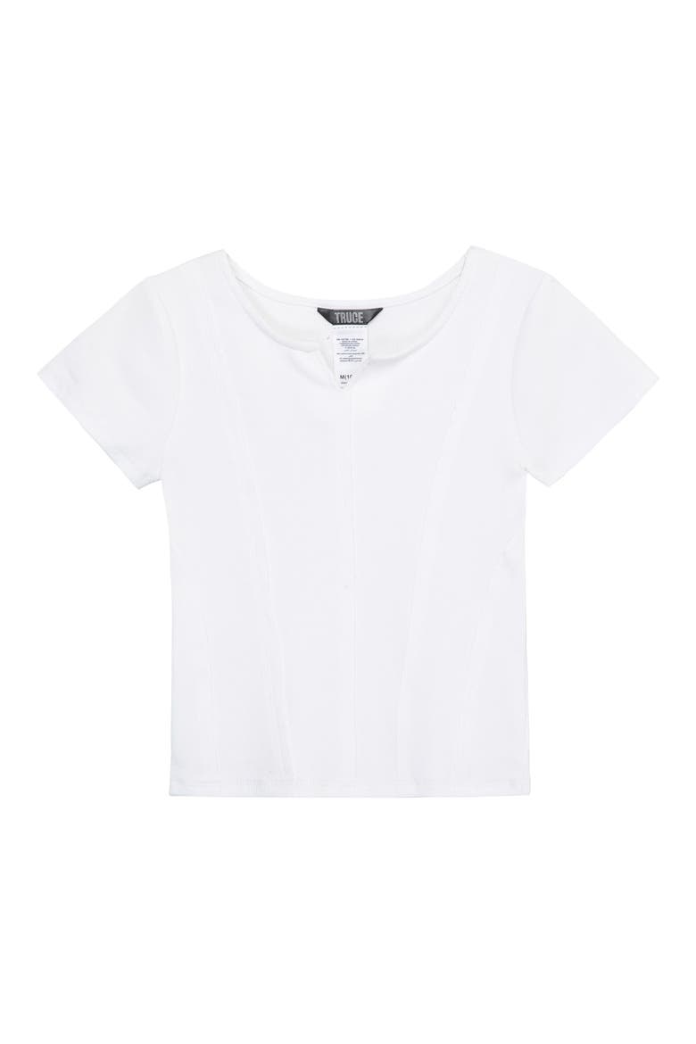 Kids' Rib Cotton Top, Main, color, WHITE